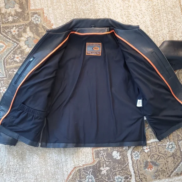 FIRST CLASSICS Heavy Leather Biker Jacket XL